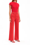 Far Out Wide Leg Jean Cherry