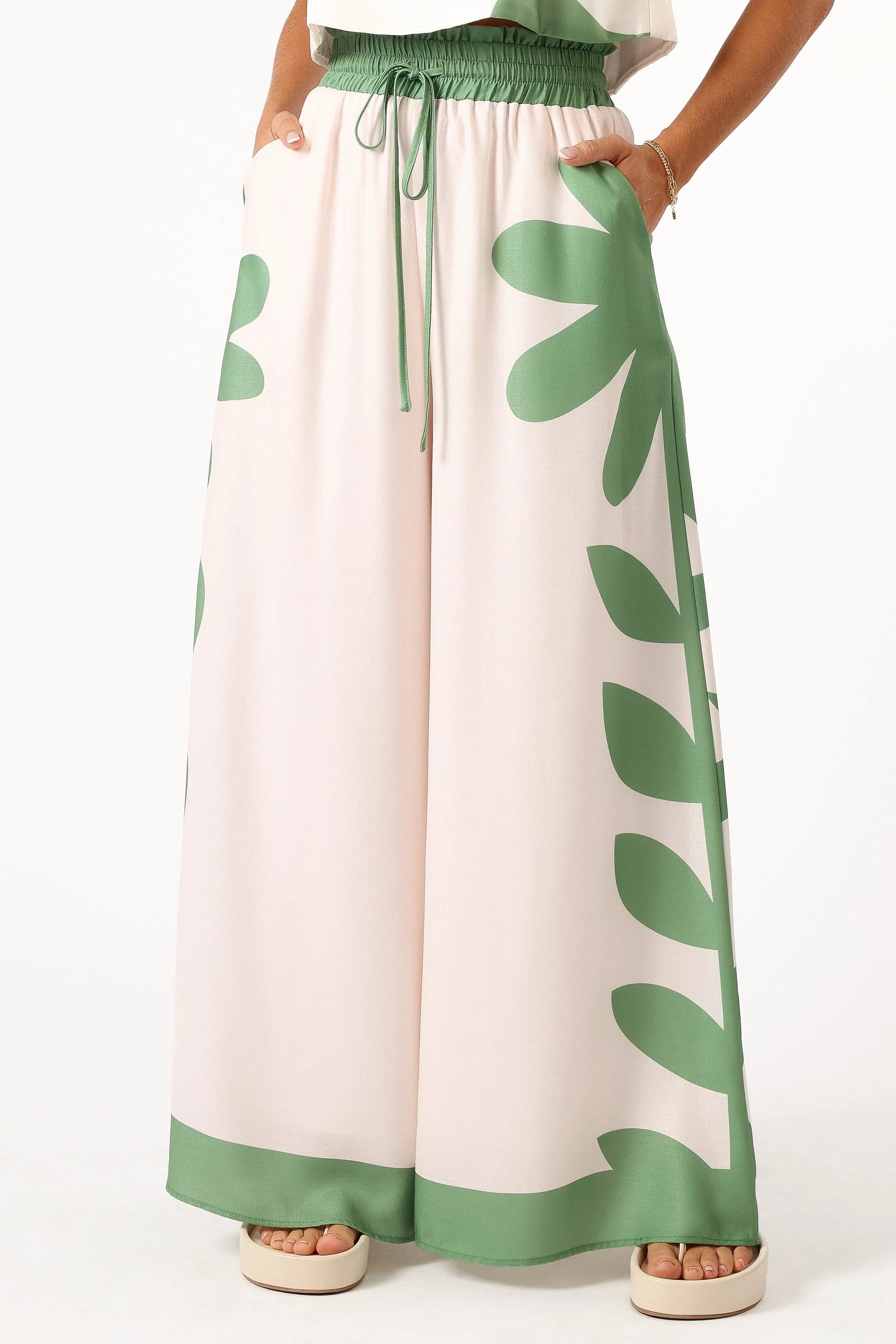 Timothy Pant Set Beige Green