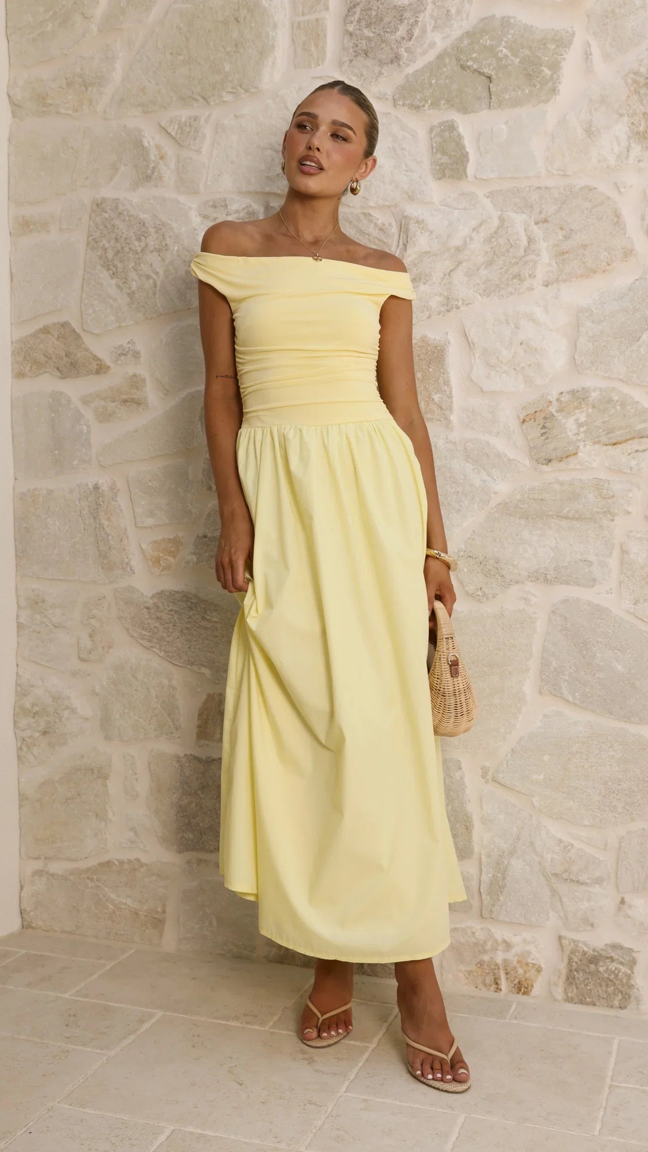 Immy Midi Dress Yellow