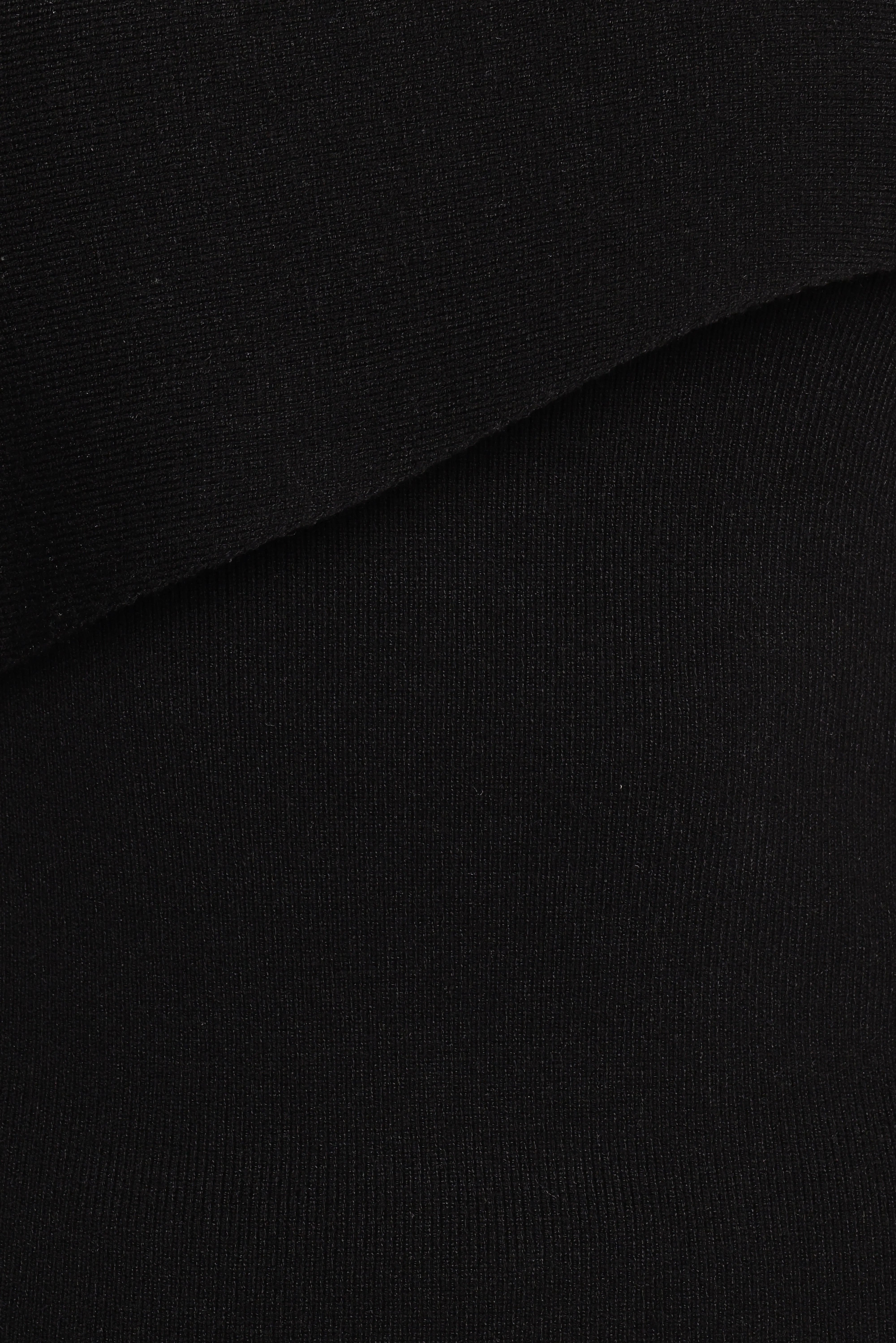 Charama Off Shoulder Knit Top Black
