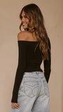 Romy Long Sleeve Top Black
