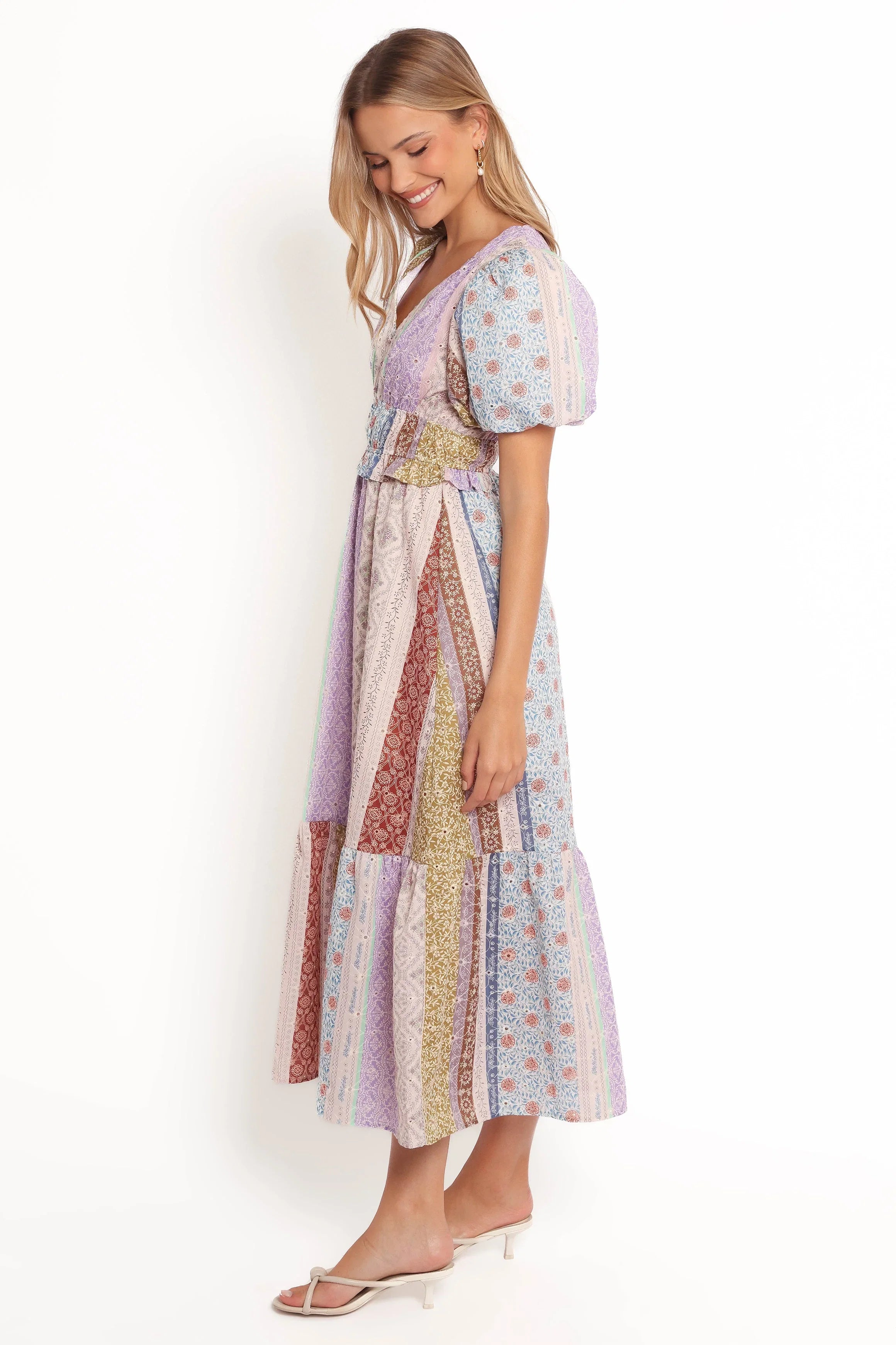 Verona Patchwork Midi Dress Botanic Multi