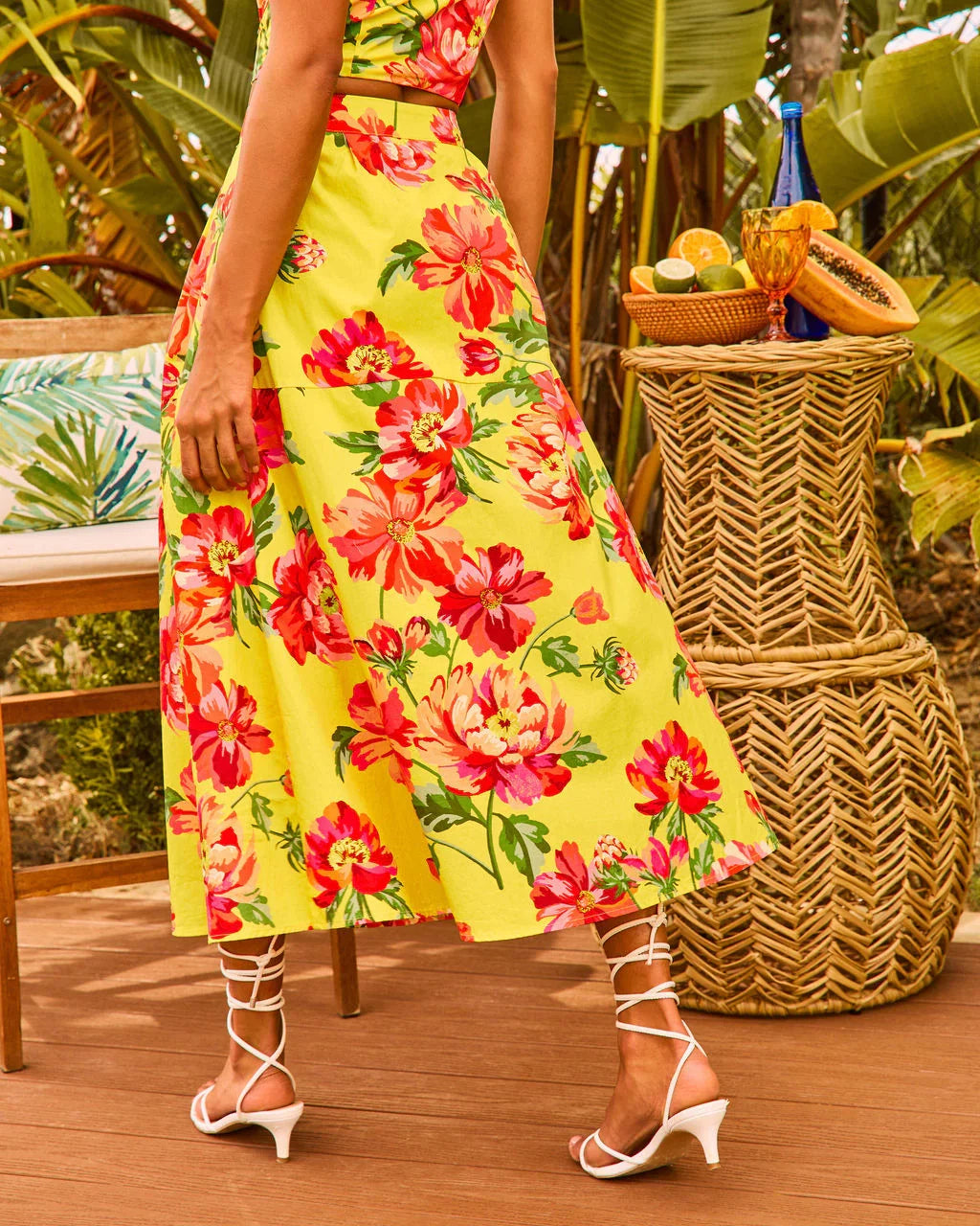 Blossom Sugar Floral Print Maxi Skirt