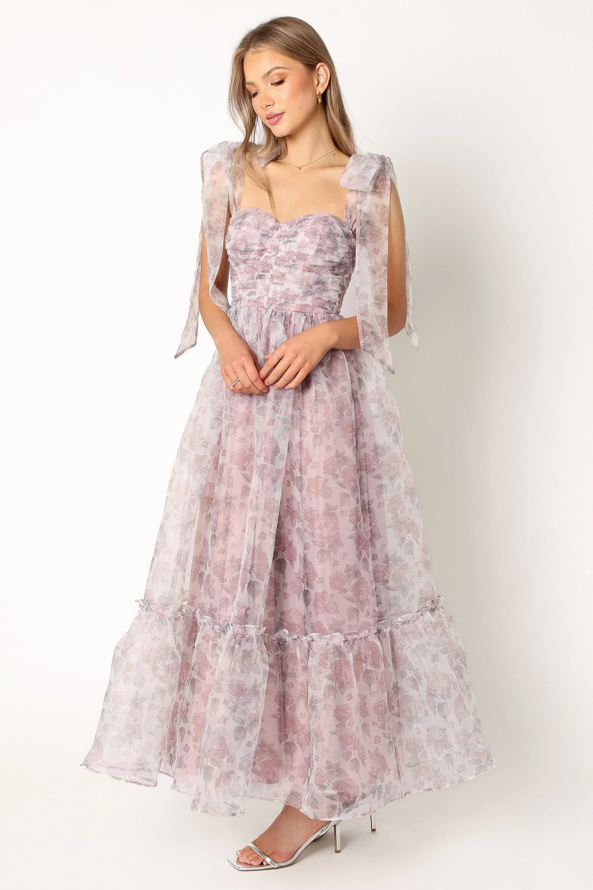 Floret Midi Dress Dark Purple