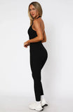 Combat Halter Jumpsuit Black