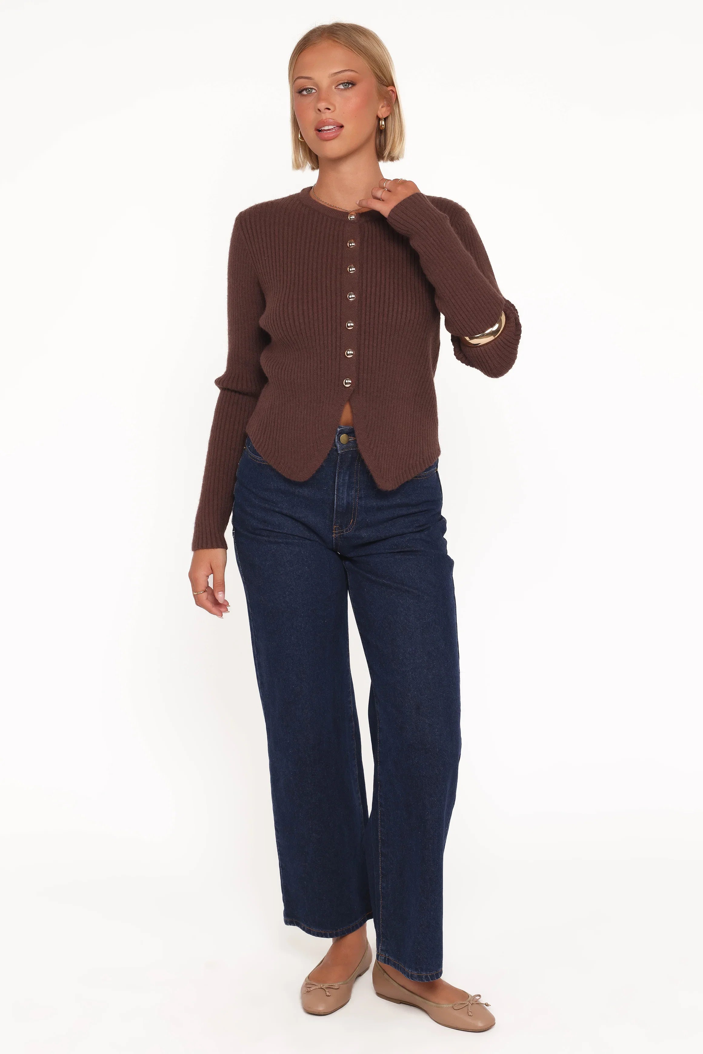Circe Cardigan Top Chocolate