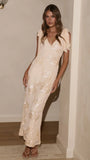 Usha Tie Strap Maxi Dress Yellow