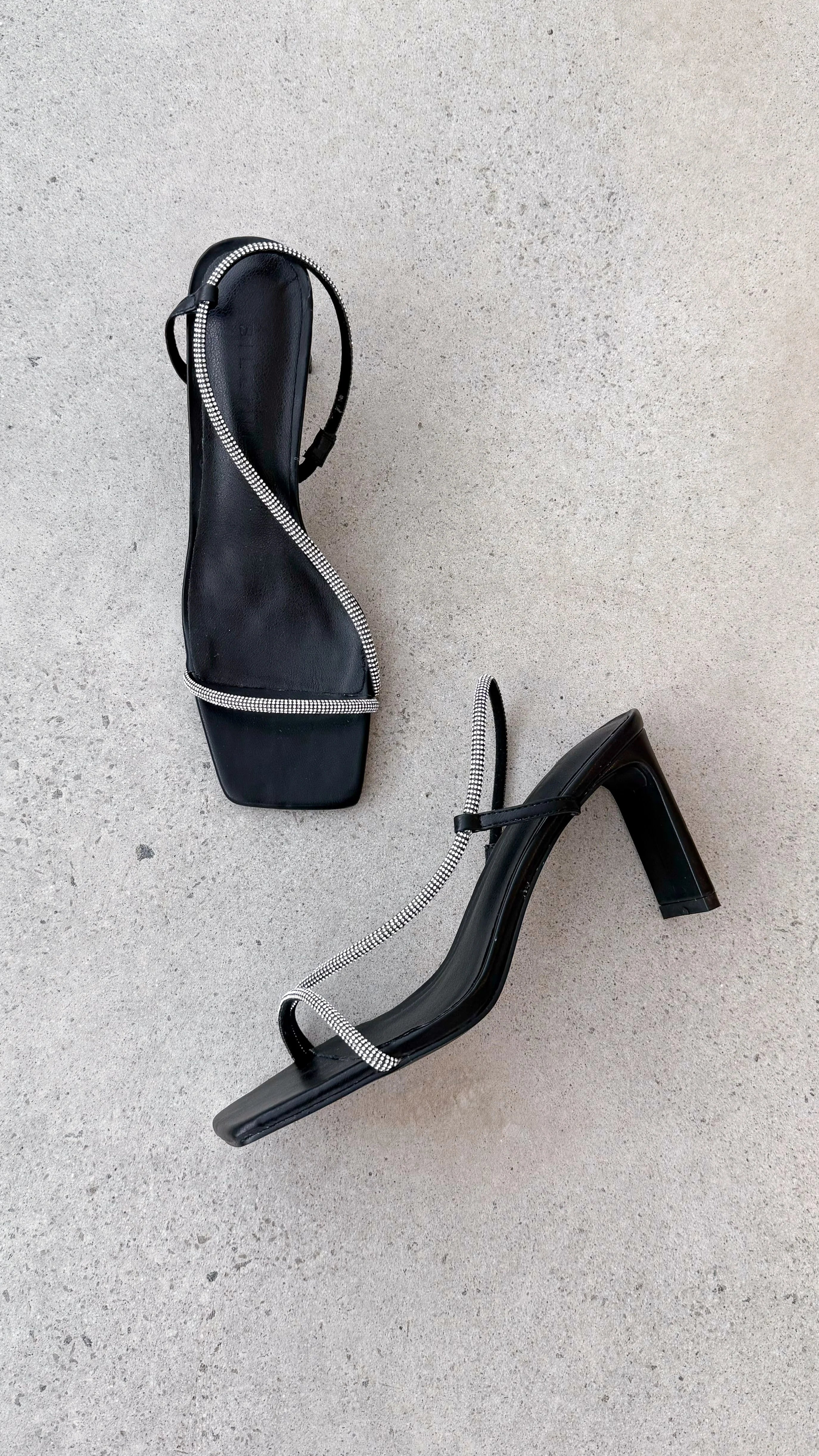 Kaye Heels Black Diamante