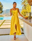Glow Together Corset Cotton Eyelet Maxi Dress