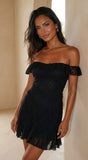 Heirloom Lace Mini Dress Black