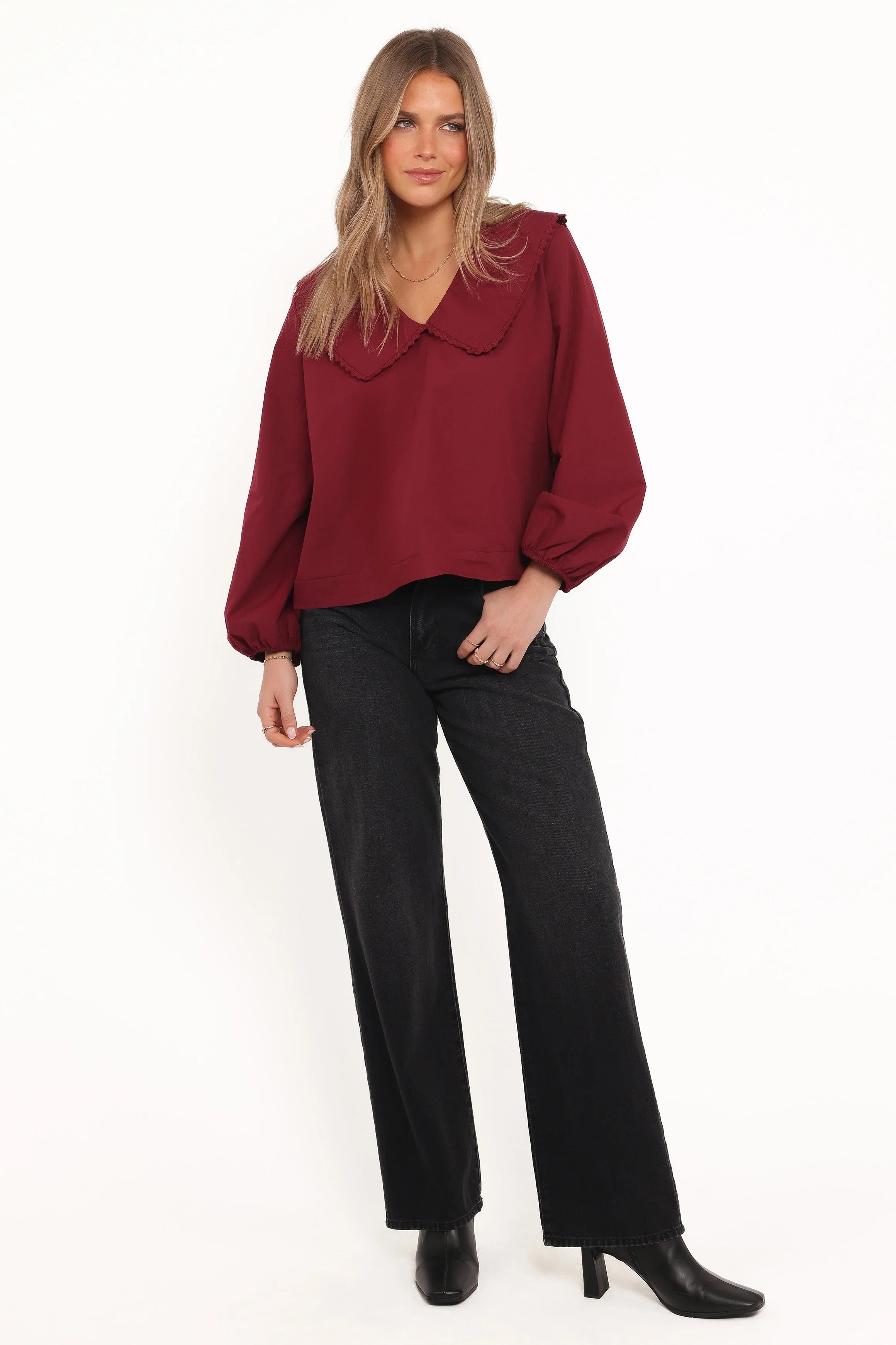 Kenna Long Sleeve Top Burg