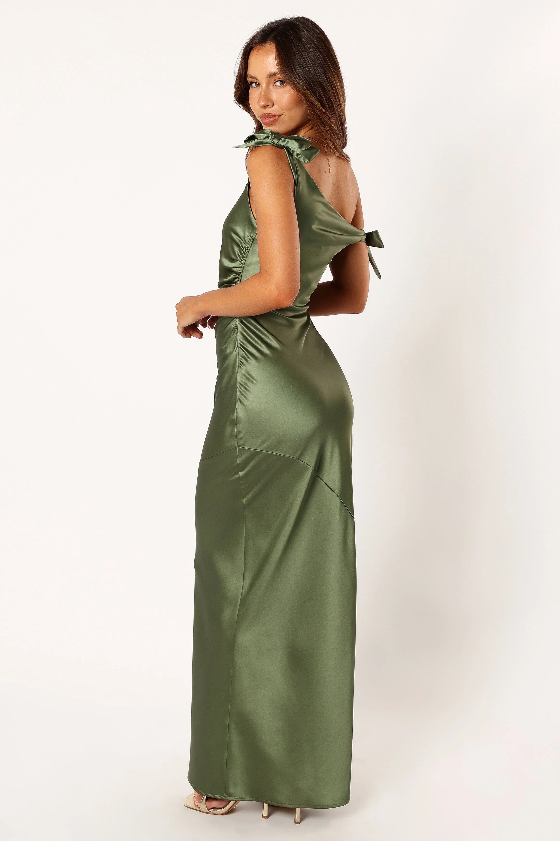 Selma Off Shoulder Maxi Dress Olive