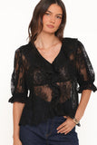 Adhanna Lace Top Black