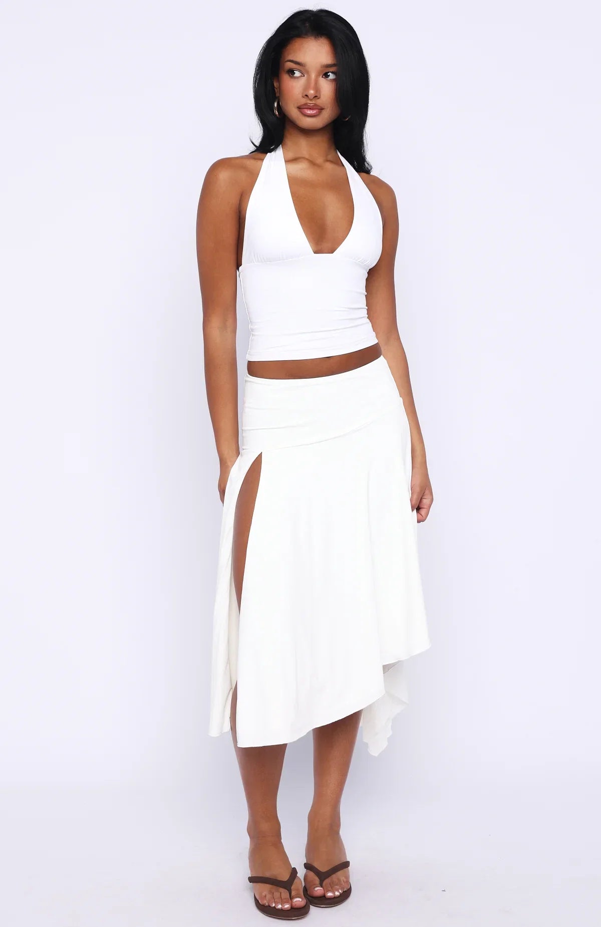 Losing What We Had Midi Skirt White