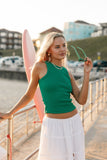 Ari Ribbed Tank Top Green