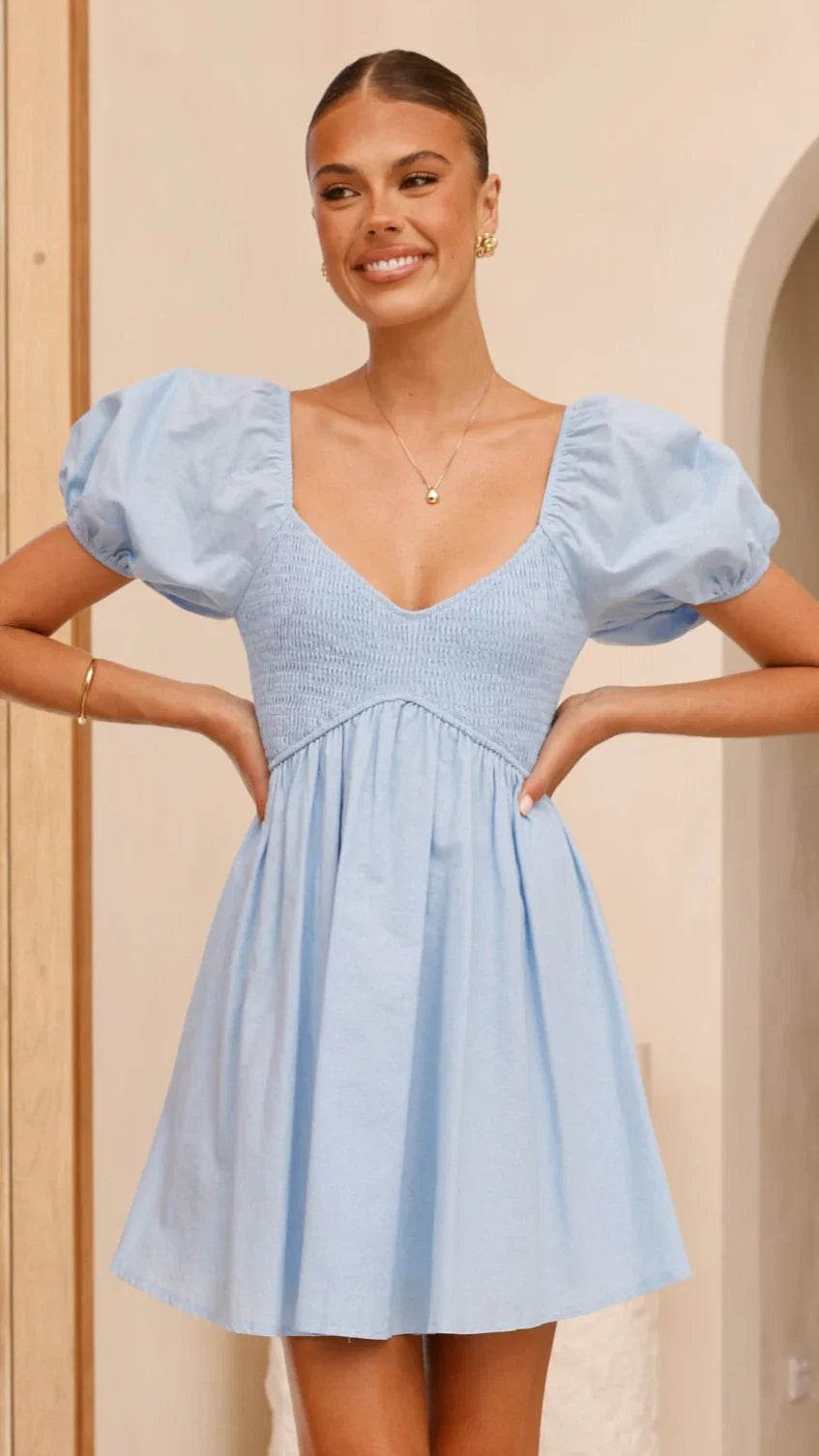 Sahirah Mini Dress Blue