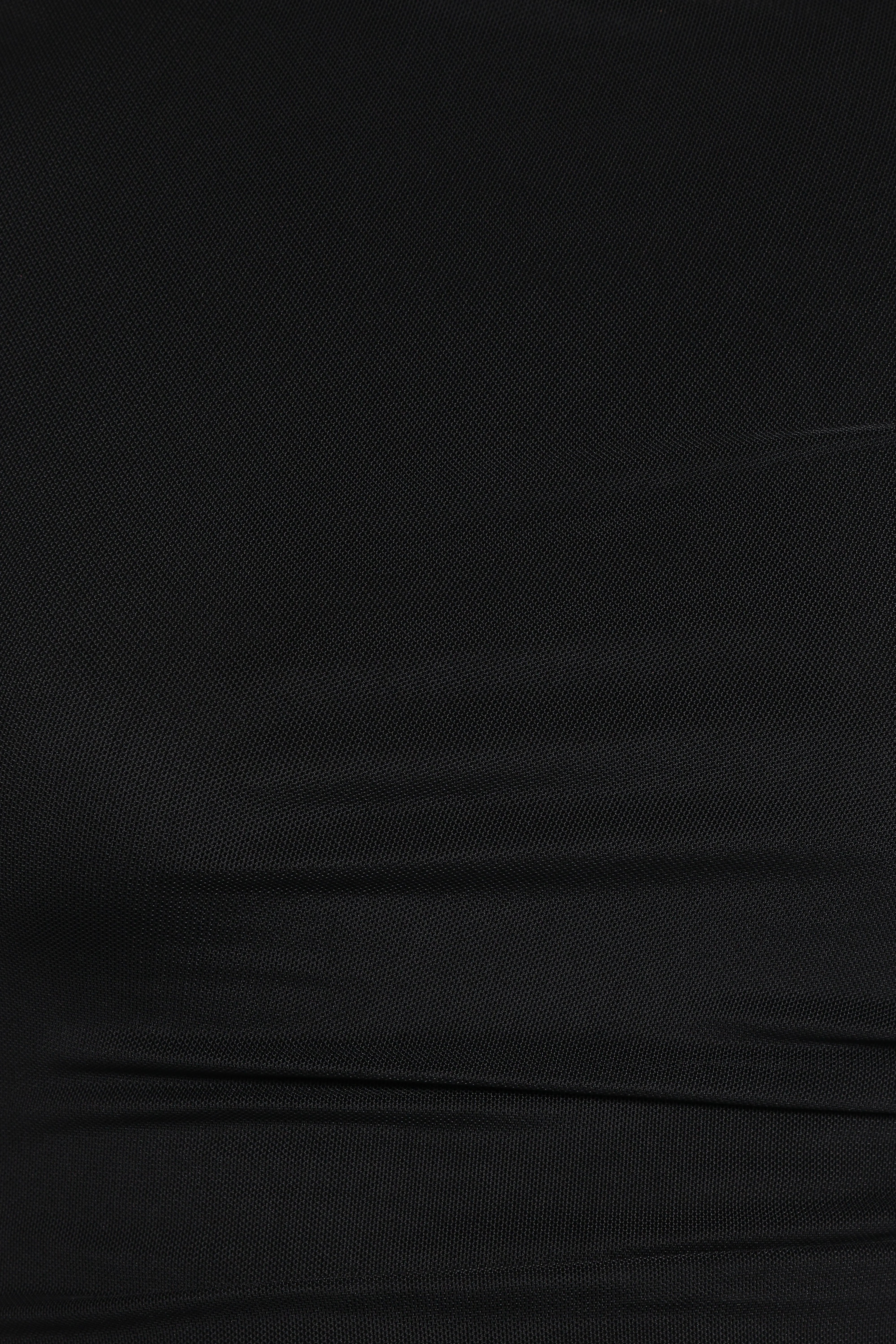 Aine Mesh Sleeve Bodysuit Black