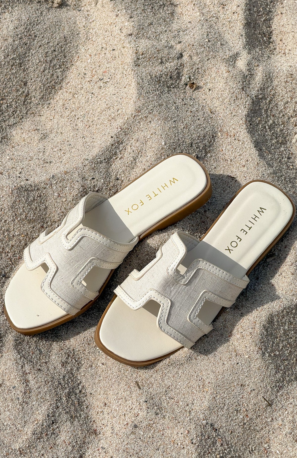 Sophia Canvas Sandals Cream Natural