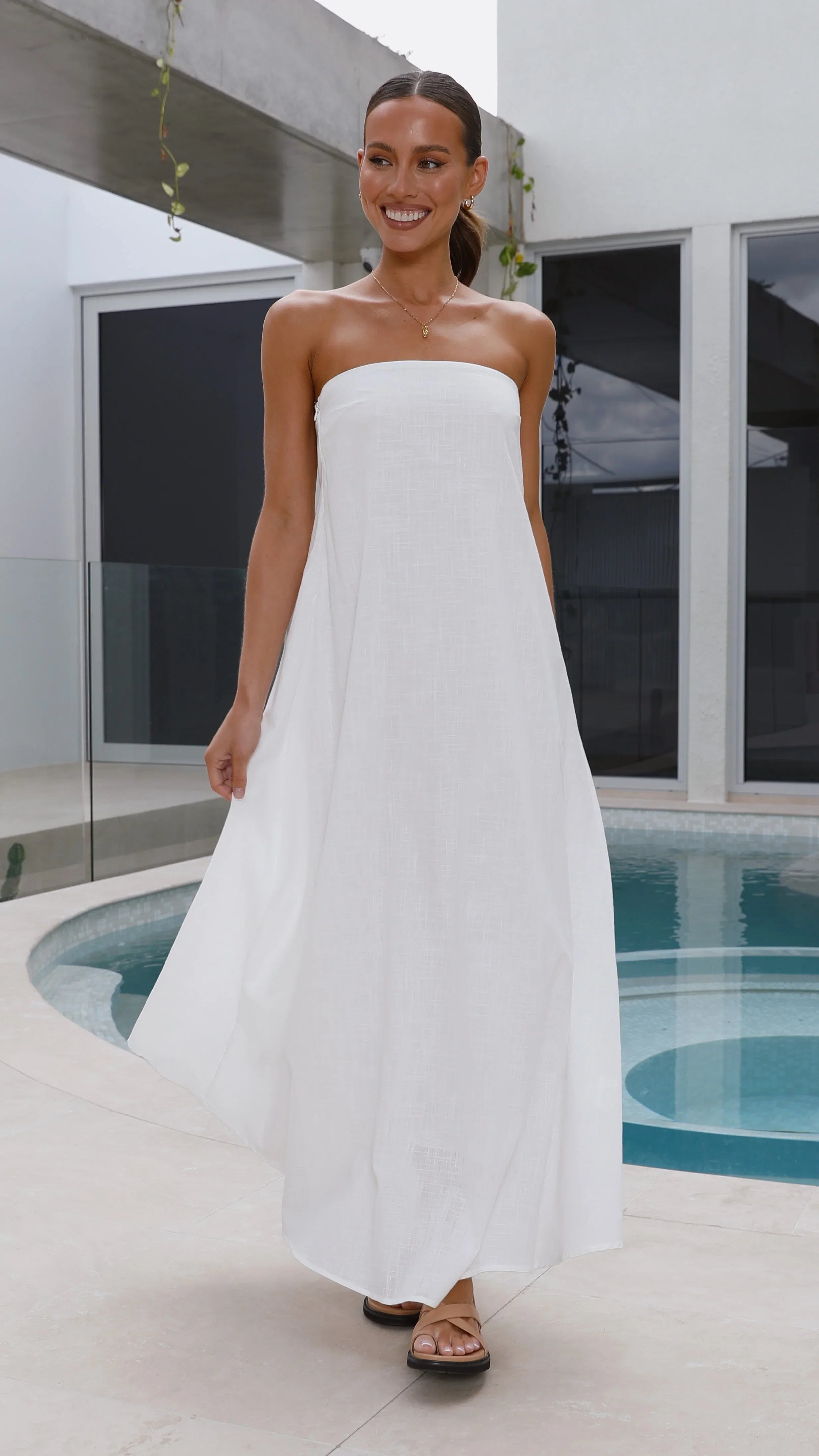 Connie Maxi Dress White