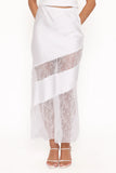 Winona Lace Maxi Skirt White