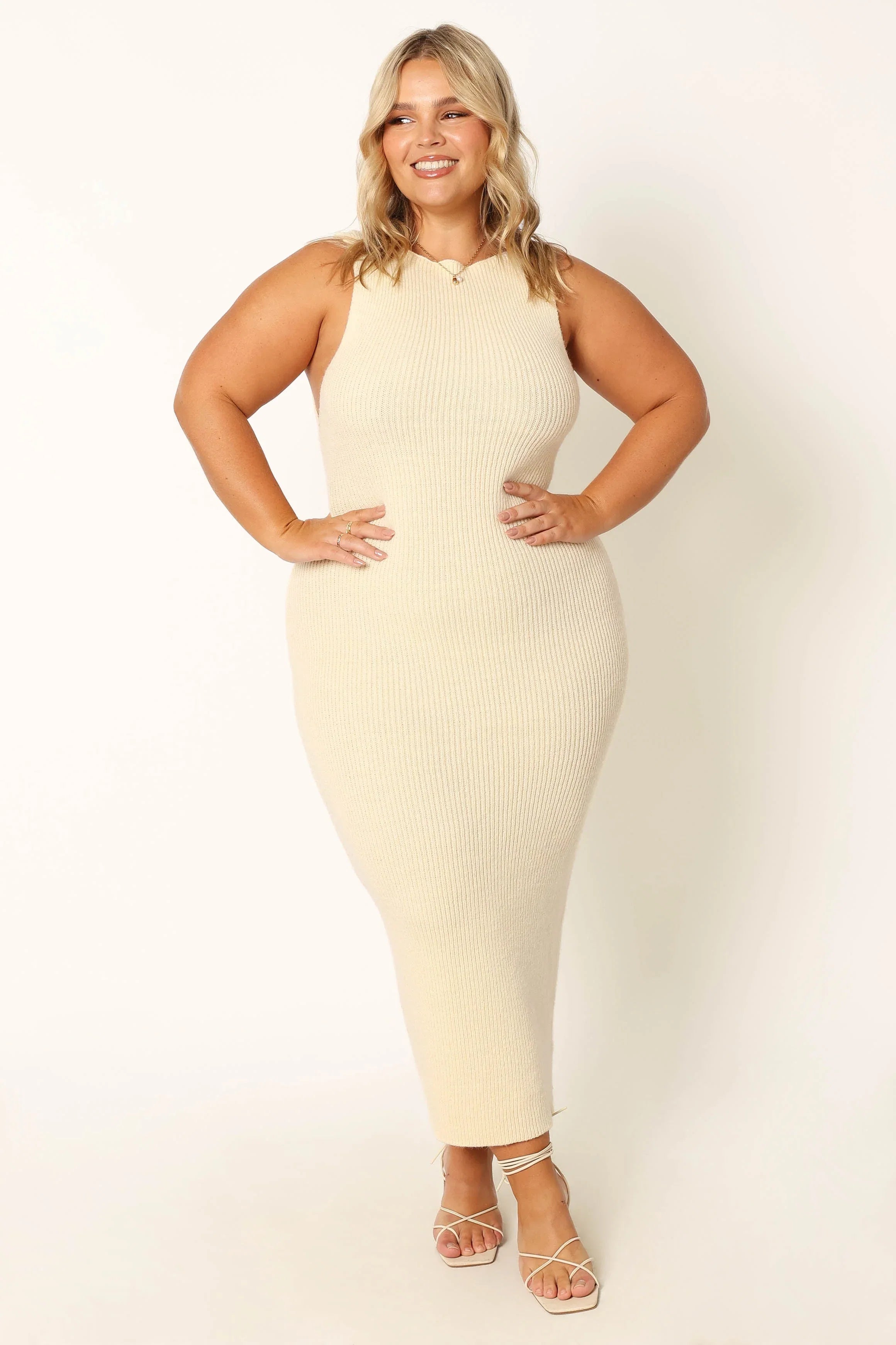 Nita Midi Dress Beige