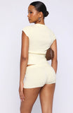 Almost Love Knit Shorts Lemon