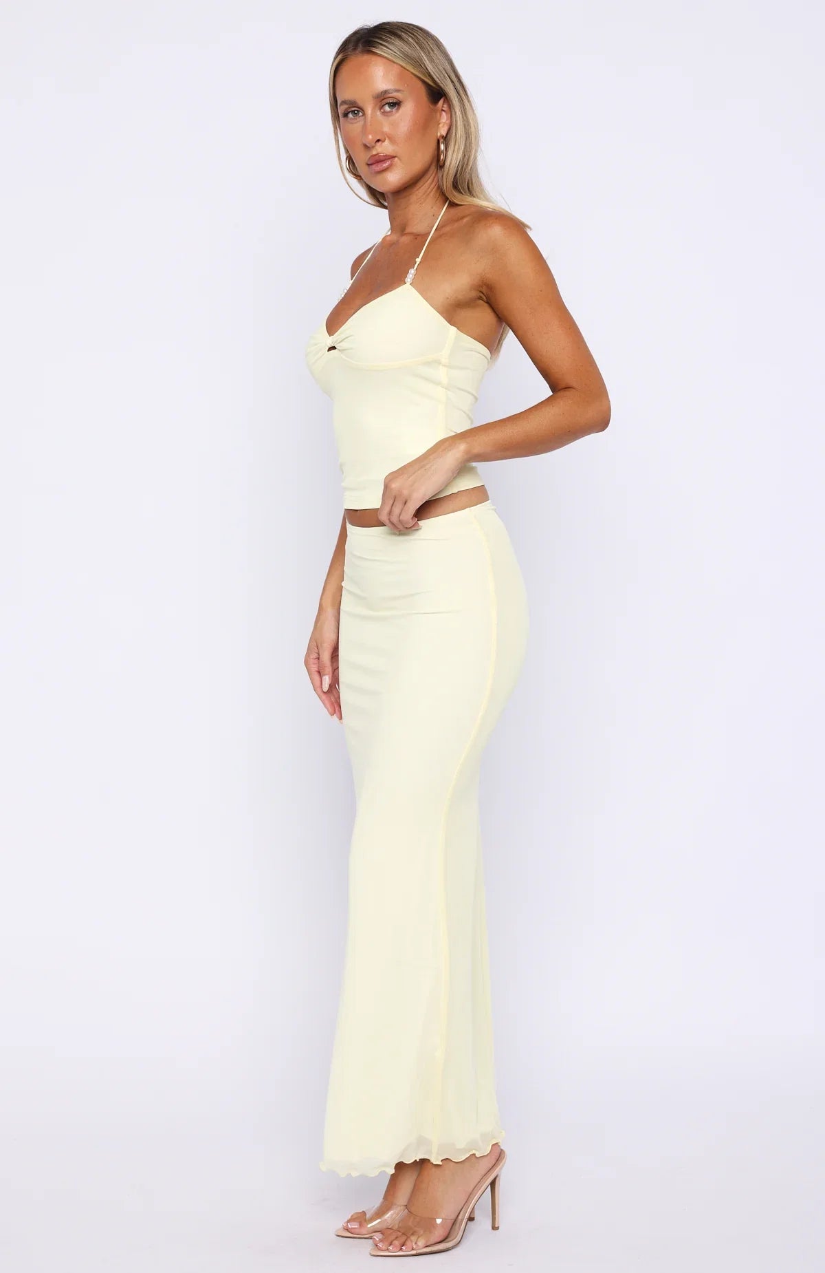 Lemon Squeeze Maxi Skirt Lemon