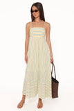 Brea Maxi Dress Green Stripe
