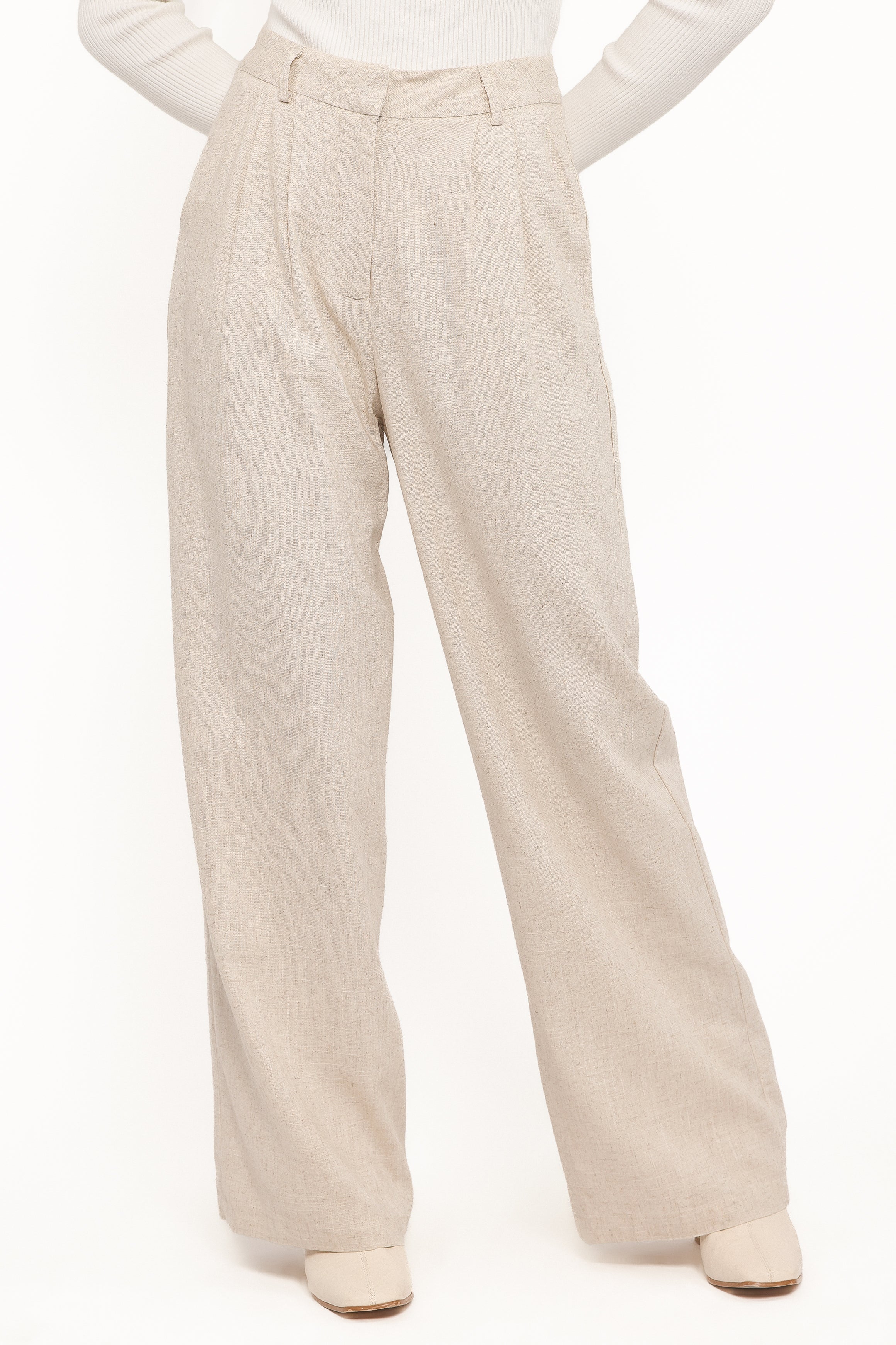 Dean Linen Pants Beige