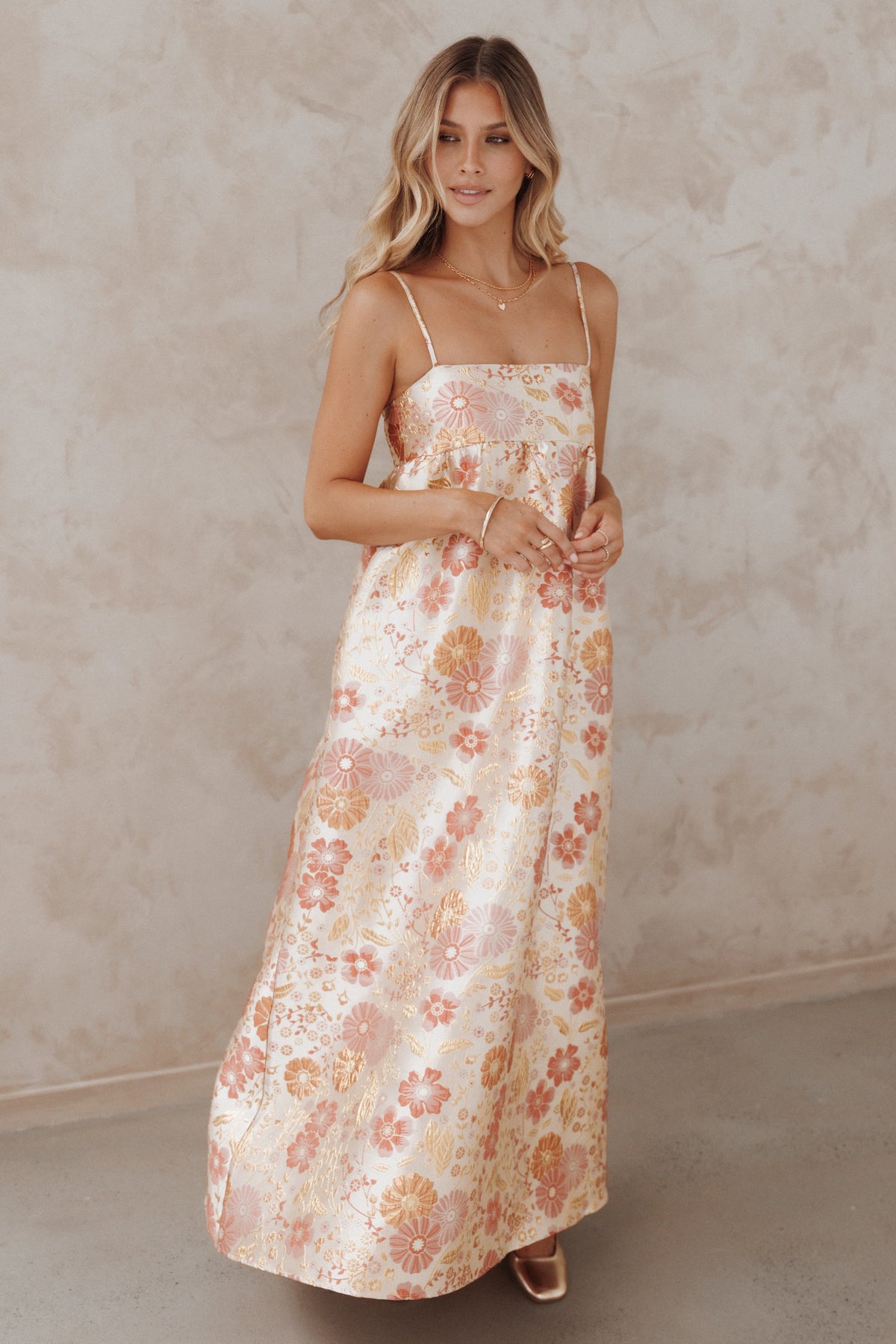 Yasmine Maxi Dress Pink Floral