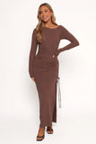 Indigo Maxi Dress Brown