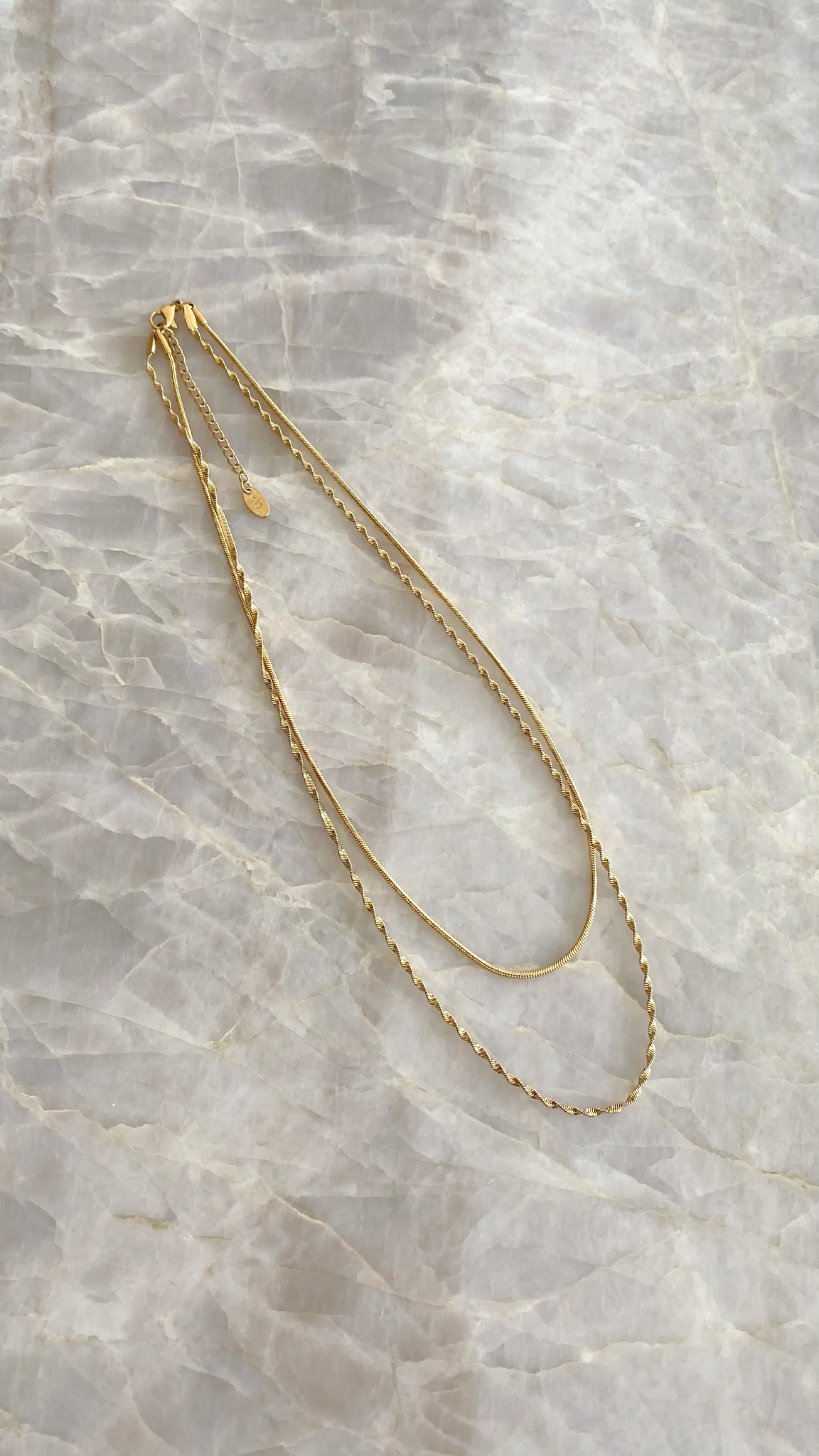 Sarah Twist Necklace Set Gold