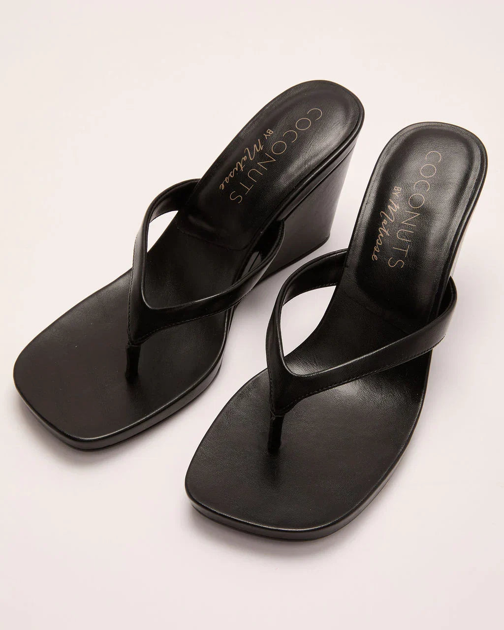 Joellen Vegan Leather Wedge Sandals