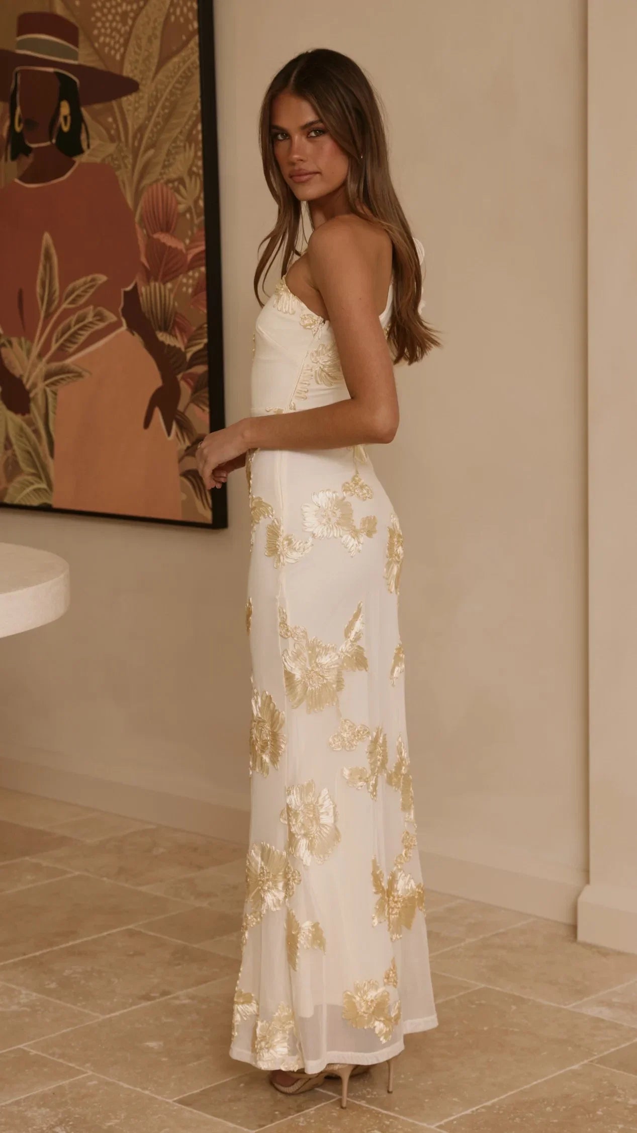 Darlee Maxi Dress Yellow Floral