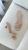 Olga Heel Natural Raffia
