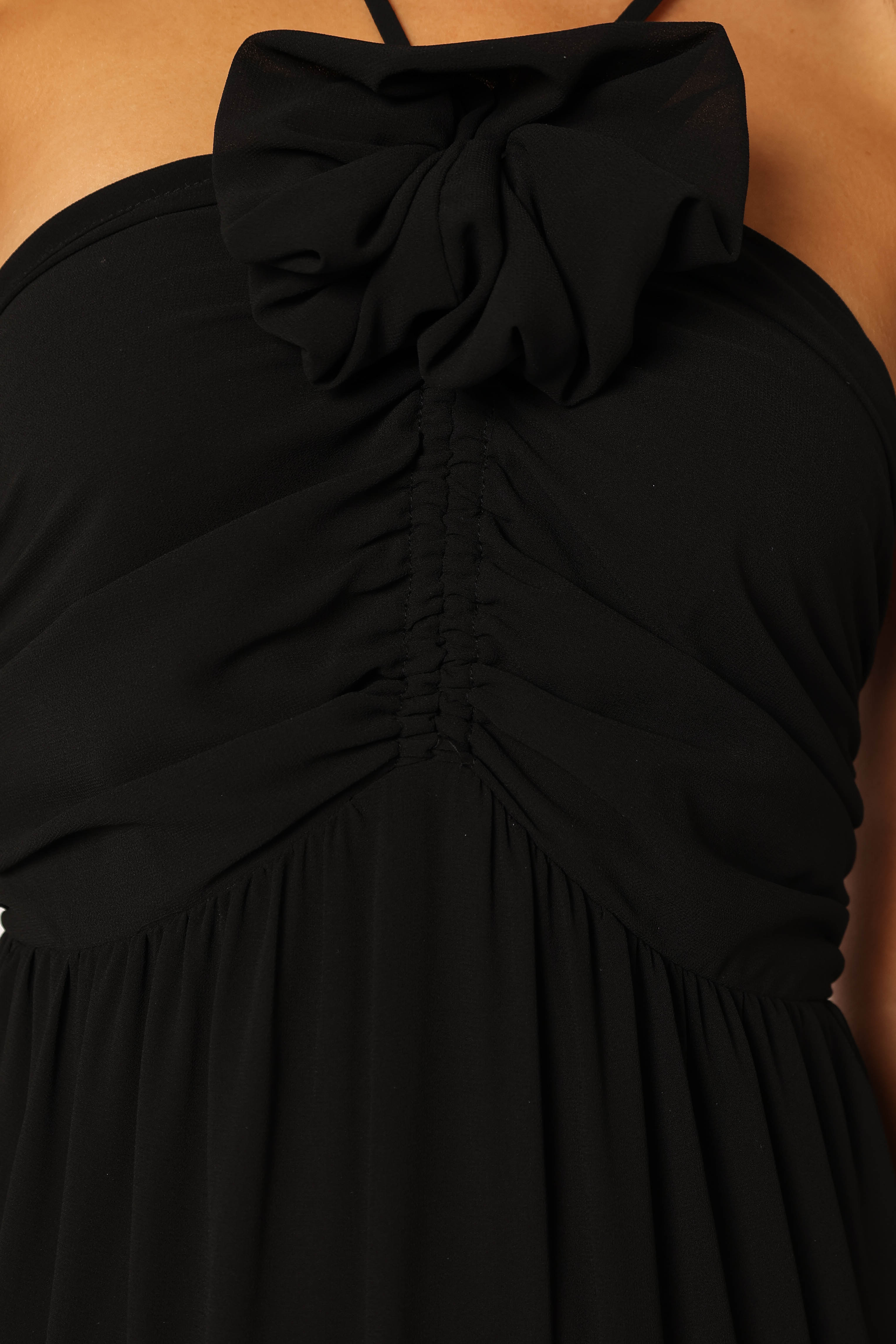 Dottie Halterneck Maxi Dress Black