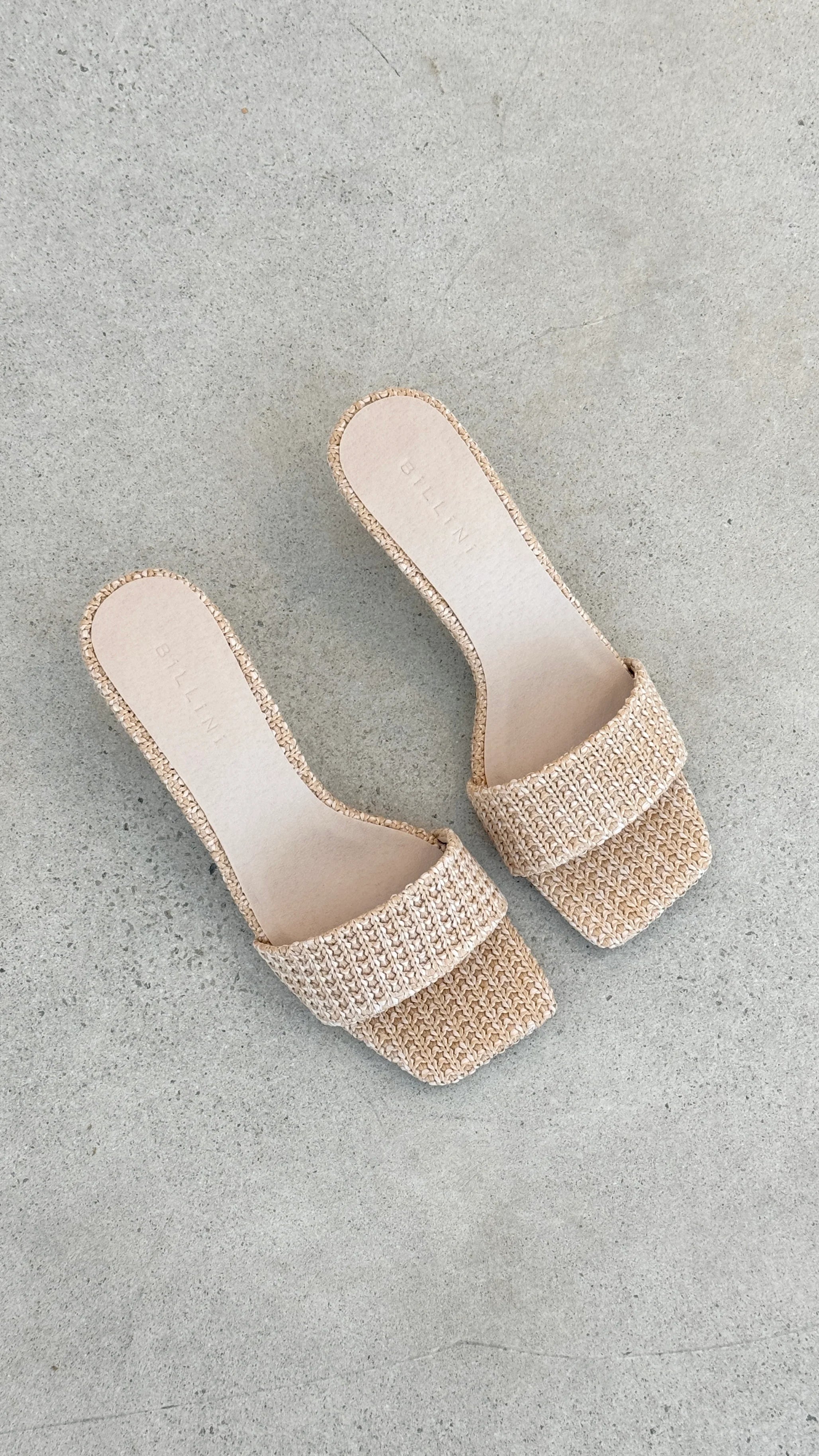 Olga Heel Natural Raffia