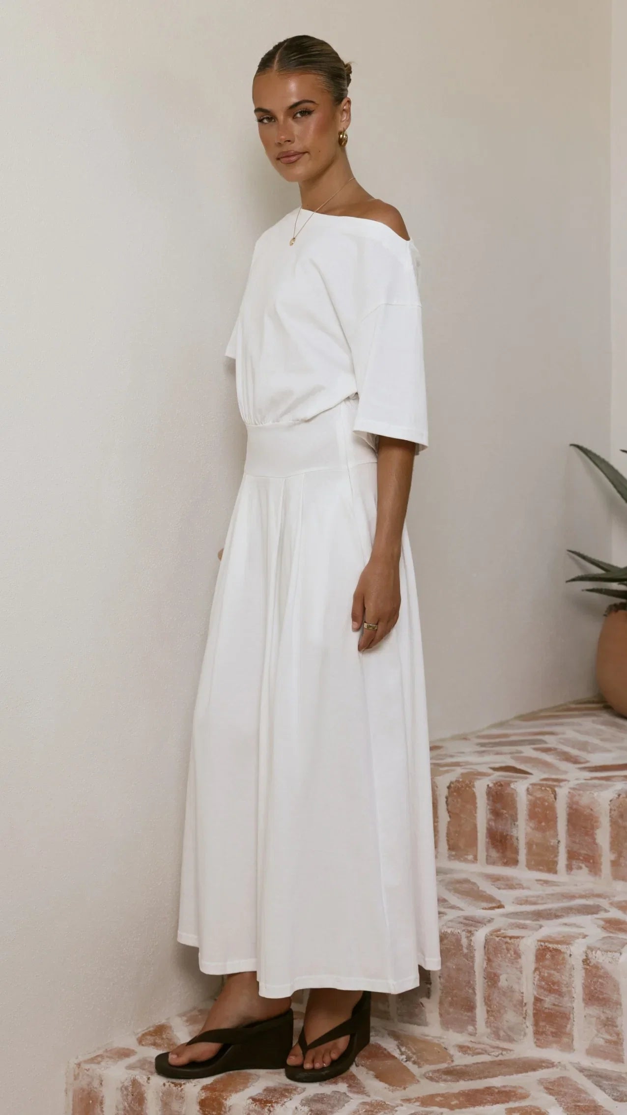 Aleski Maxi Dress White
