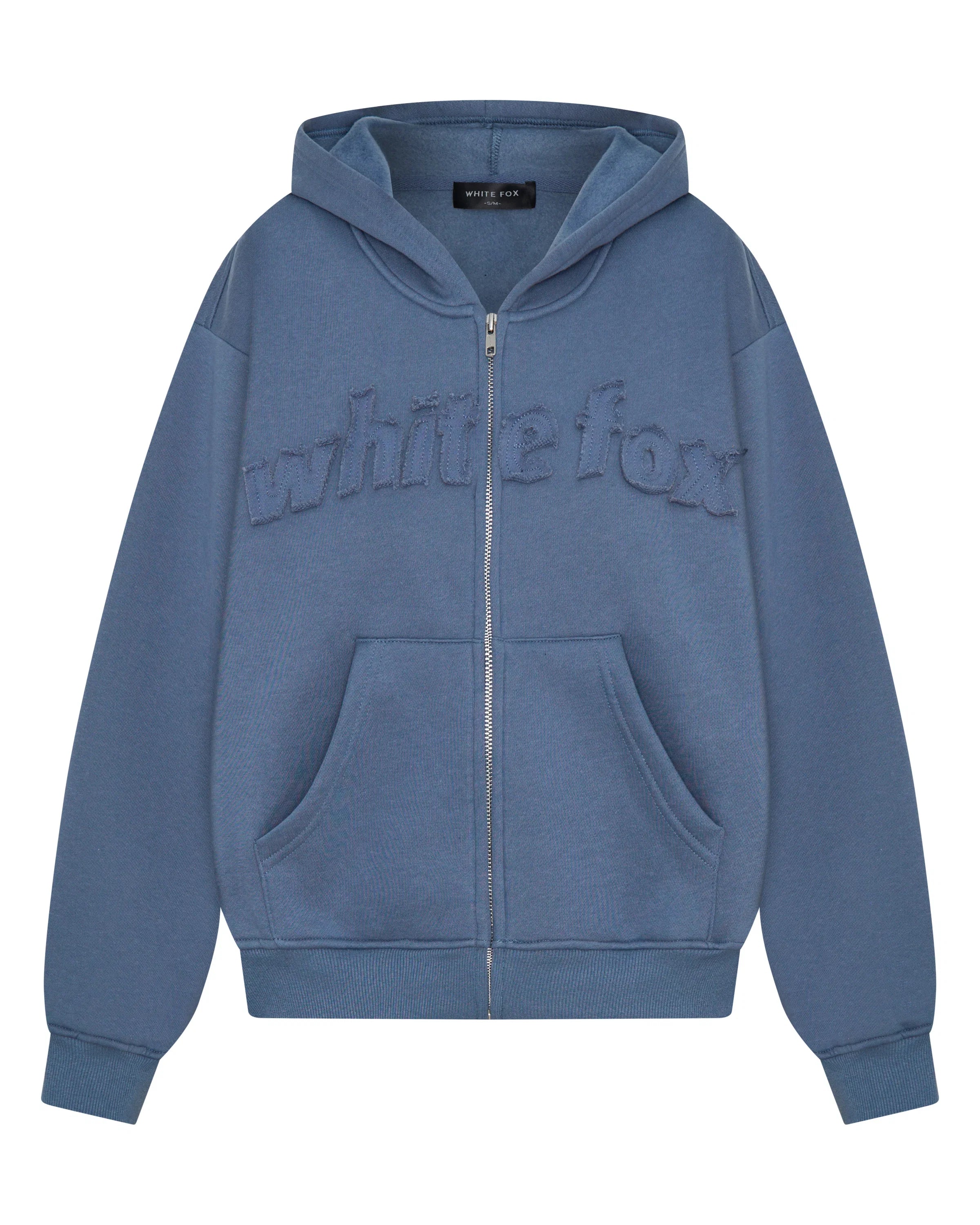 From The Archives Lexi Boxy Zip Front Hoodie Ocean