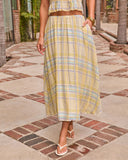 Misty Aura Plaid Maxi Skirt