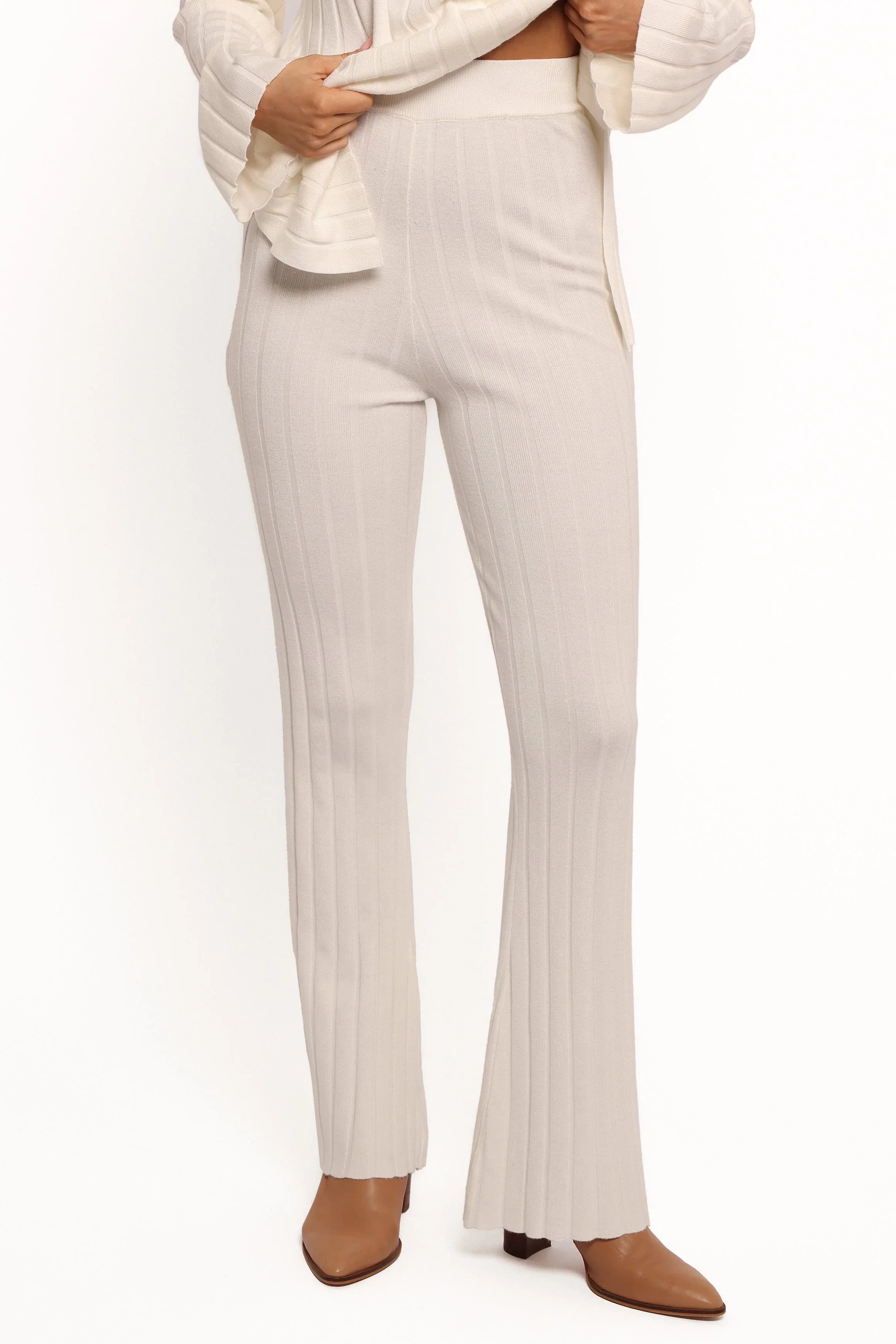 Silvie Long Sleeve Knitted Set Cream