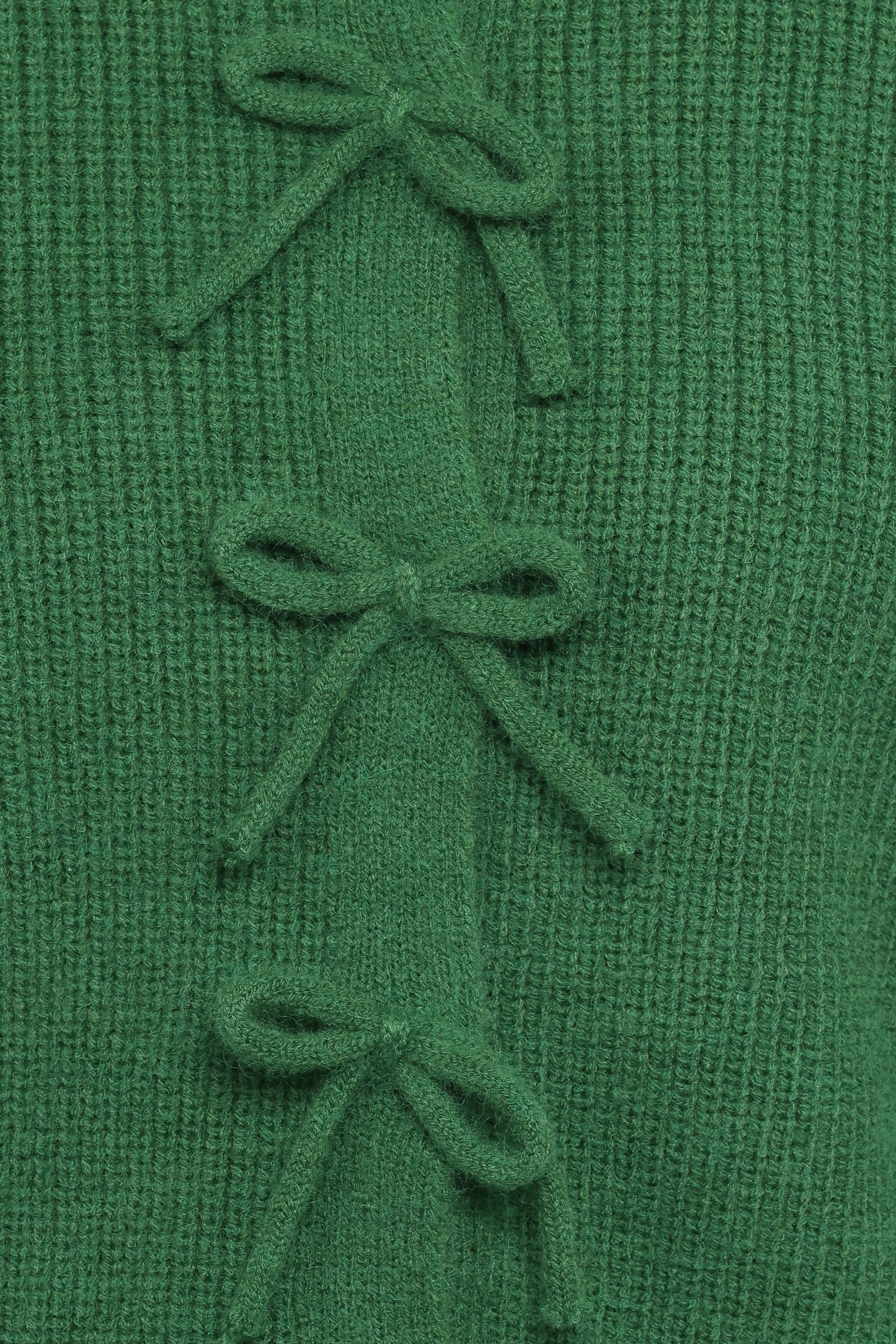 Wilde Bow Front Cardigan Green