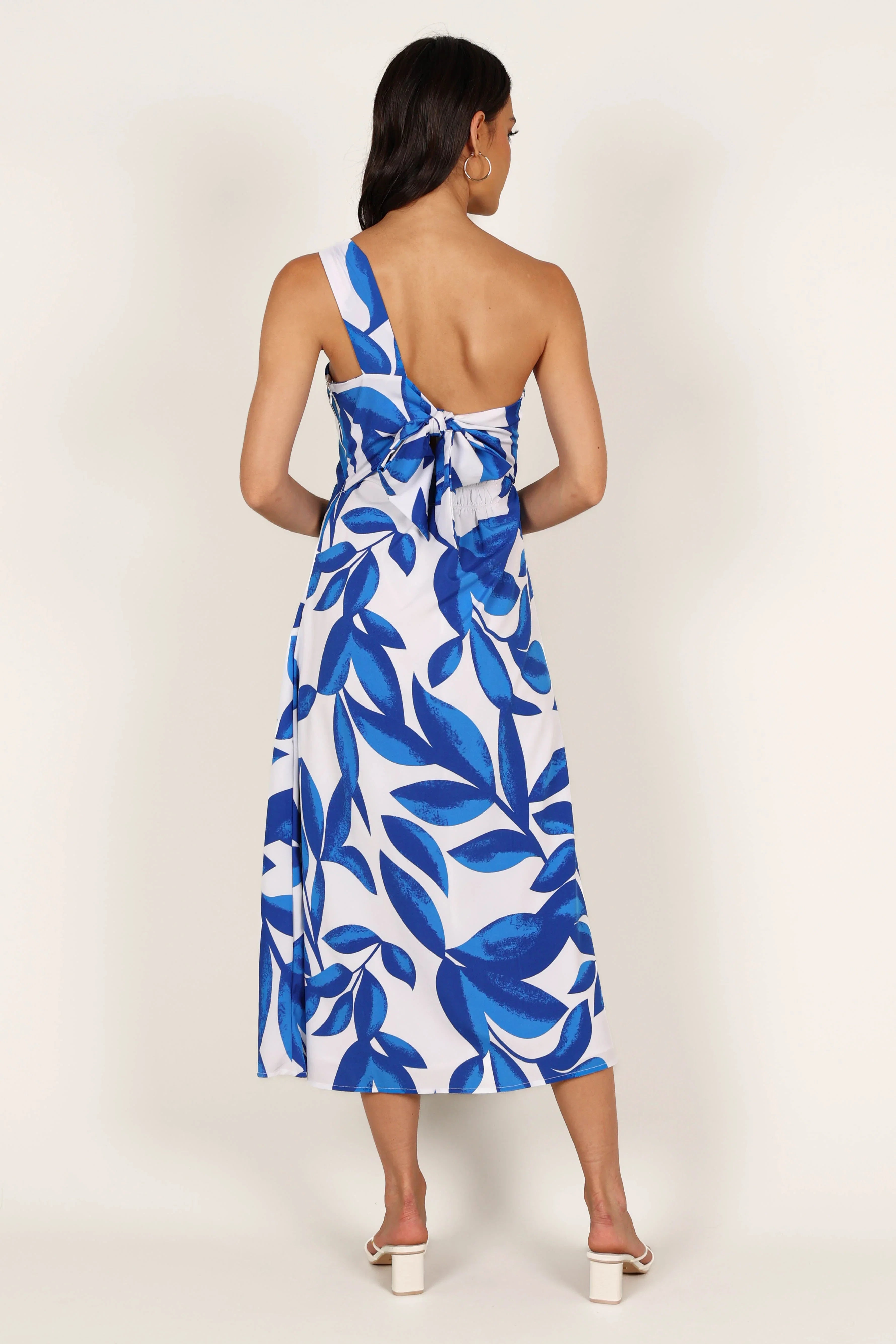 Freddie Midi Dress White Blue