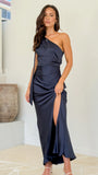 Halle One Shoulder Maxi Dress Navy