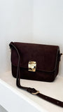 Chelsea Cross Body Bag Chocolate Suede