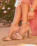 Petalina Floral Platform Heels
