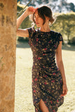 Lisbeth Midi Dress Midnight Floral