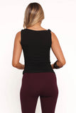 Lainey Twist Knit Top Black