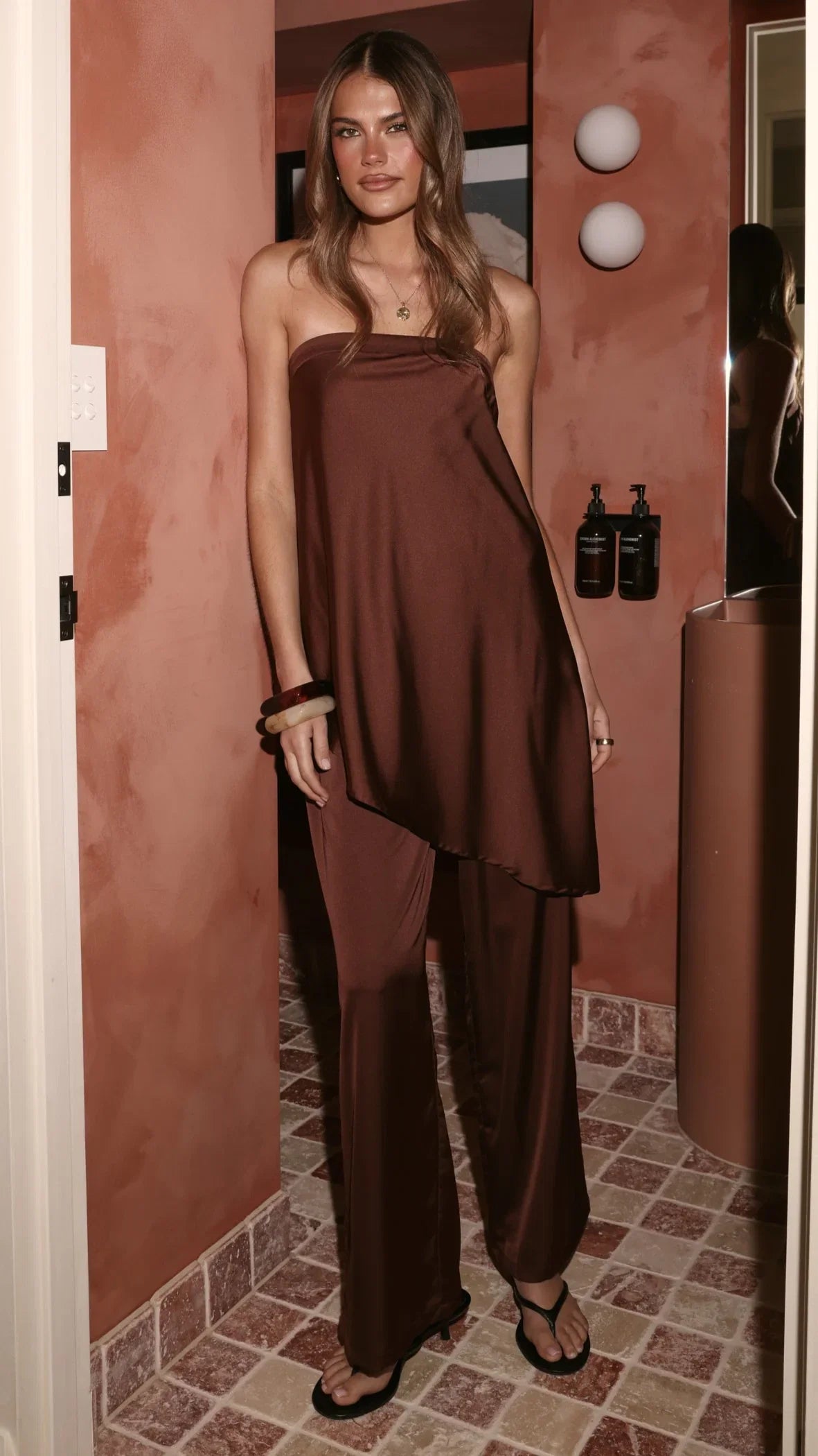 Tova Strapless Top Chocolate