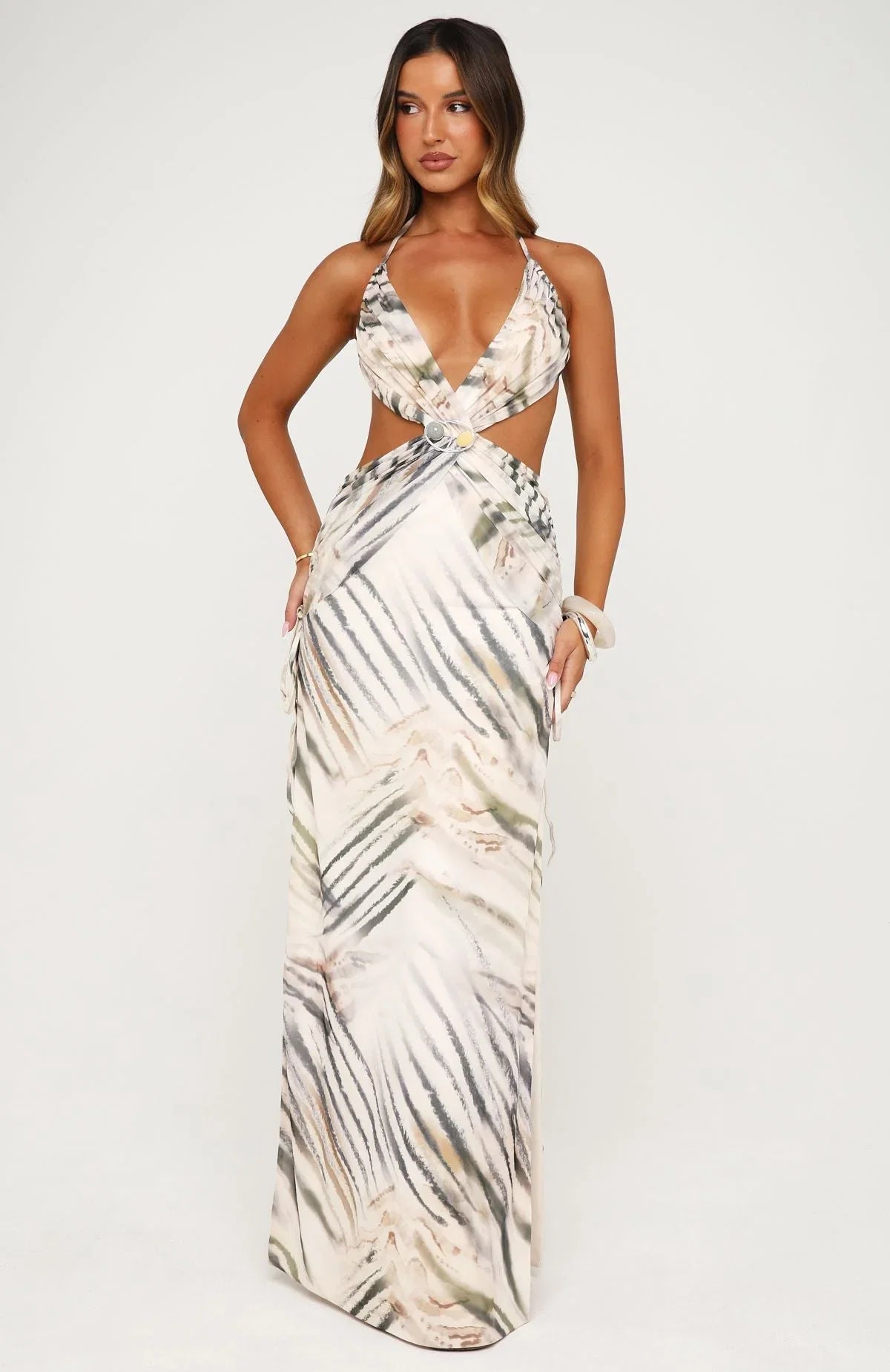 Mariposa Maxi Dress Stonewash